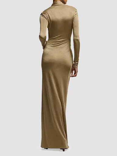 Ralph Lauren Collection Women's Ashten Metallic Jersey Evening Dress - Antique Gold - Size 8 | Thumbnail 5 Ralph Lauren Collection Women's Ashten Metallic Jersey Evening Dress - Antique Gold - Size 8 | Thumbnail 5