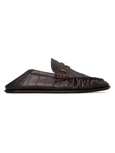 Saint Laurent Women's Le Foldable Loafers in Eel - Burnt Brown - Size 11 | Thumbnail 4
