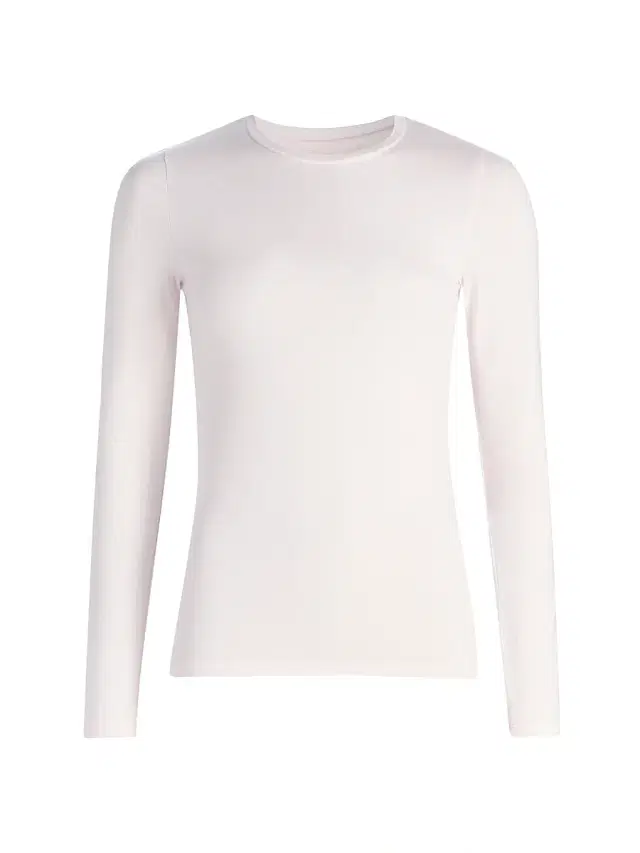 Majestic Filatures Women's Soft Touch Crewneck Long-Sleeve Top - Eau De Rose