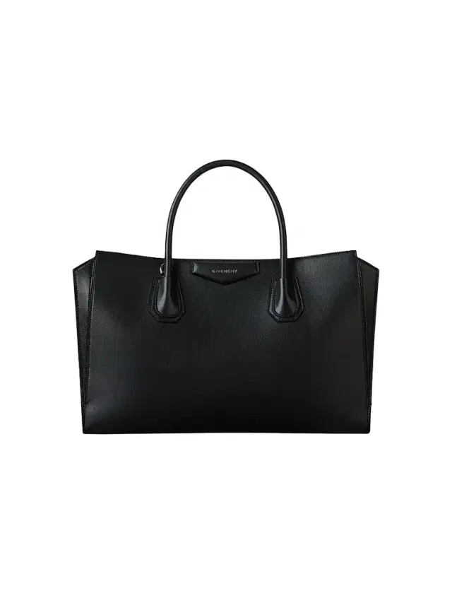 Givenchy Women's  Antigona Catchall Top Handle Bag in Shiny Grained Leather - Black