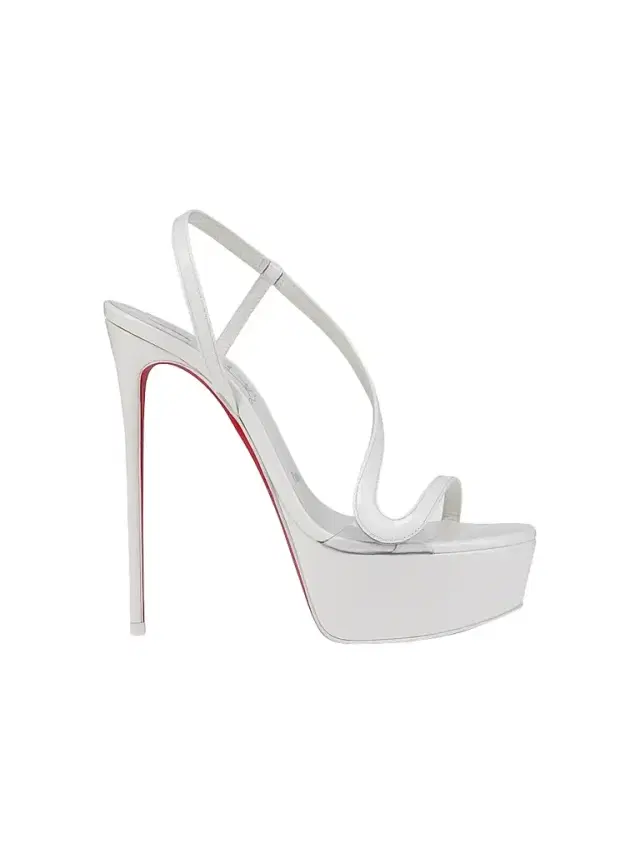 Women's Rosalie Alta 150MM Patent Leather Platform Sandals - Bianco - Size 11.5