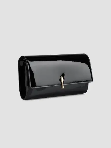 Christian Louboutin Women's Bettina Patent Leather Chain Wallet - Black | Thumbnail 2