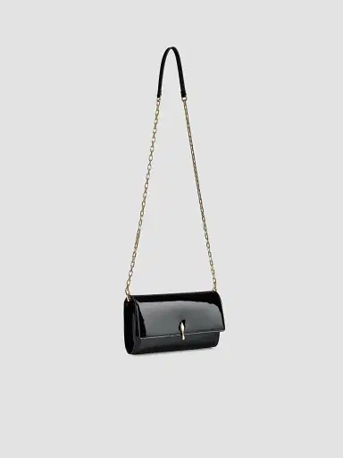 Christian Louboutin Women's Bettina Patent Leather Chain Wallet - Black | Thumbnail 3