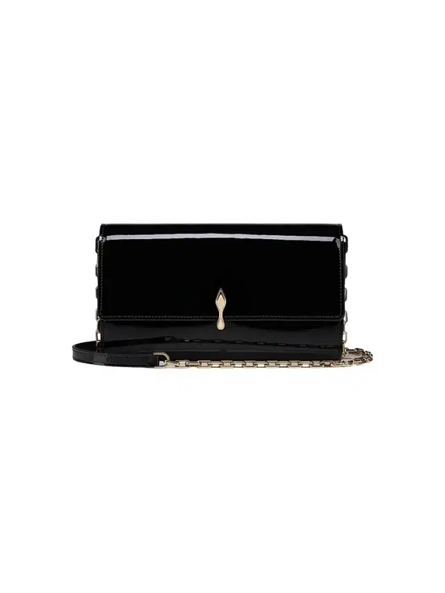 Christian Louboutin Women's Bettina Patent Leather Chain Wallet - Black