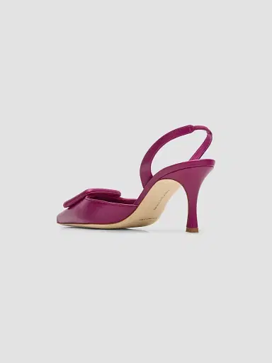Manolo Blahnik Women's Maysli 70MM Slingback Pumps | Thumbnail 4 Manolo Blahnik Women's Maysli 70MM Slingback Pumps | Thumbnail 4