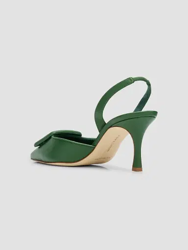 Manolo Blahnik Women's Maysli 70MM Slingback Pumps | Thumbnail 4 Manolo Blahnik Women's Maysli 70MM Slingback Pumps | Thumbnail 4