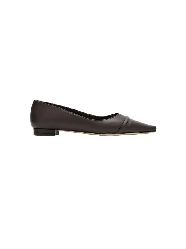 Manolo Blahnik Women's Continu Leather Flats - Dark Brown