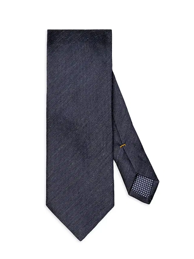 Eton Men's Chain Print Silk Tie - Navy