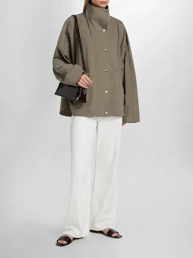 TOTEME Women's Organic Cotton-Blend Stand-Collar Jacket | Thumbnail 2 TOTEME Women's Organic Cotton-Blend Stand-Collar Jacket | Thumbnail 2