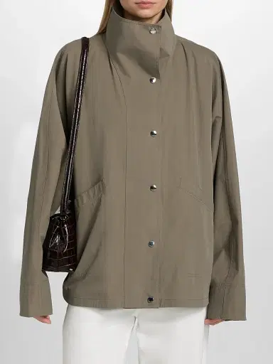 TOTEME Women's Organic Cotton-Blend Stand-Collar Jacket | Thumbnail 3 TOTEME Women's Organic Cotton-Blend Stand-Collar Jacket | Thumbnail 3