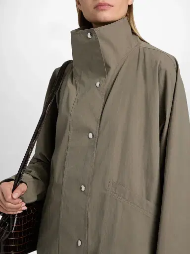 TOTEME Women's Organic Cotton-Blend Stand-Collar Jacket | Thumbnail 6 TOTEME Women's Organic Cotton-Blend Stand-Collar Jacket | Thumbnail 6