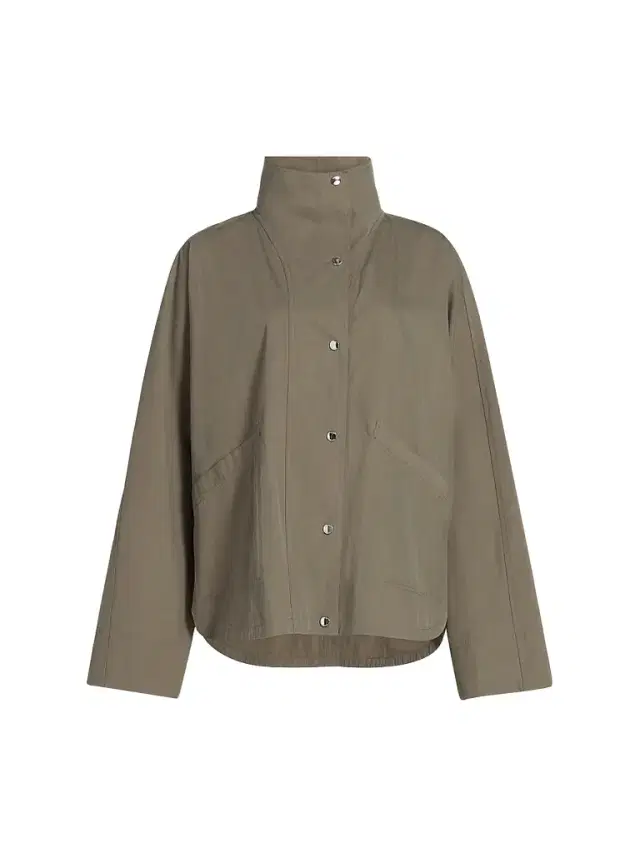 Toteme Women's Organic Cotton-Blend Stand-Collar Jacket - Clove