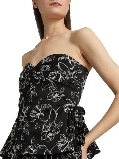 Kika Vargas Women's Tasha Floral-Embroidered Cotton Bustier Top | Thumbnail 6 Kika Vargas Women's Tasha Floral-Embroidered Cotton Bustier Top | Thumbnail 6