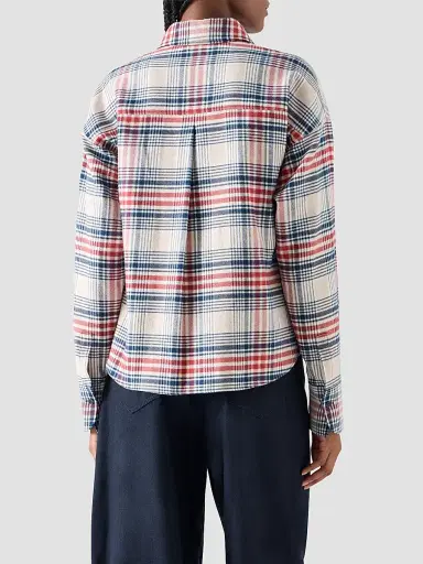Akris punto Women's Plaid Brushed Cotton Flannel Shirt | Thumbnail 3 Akris punto Women's Plaid Brushed Cotton Flannel Shirt | Thumbnail 3