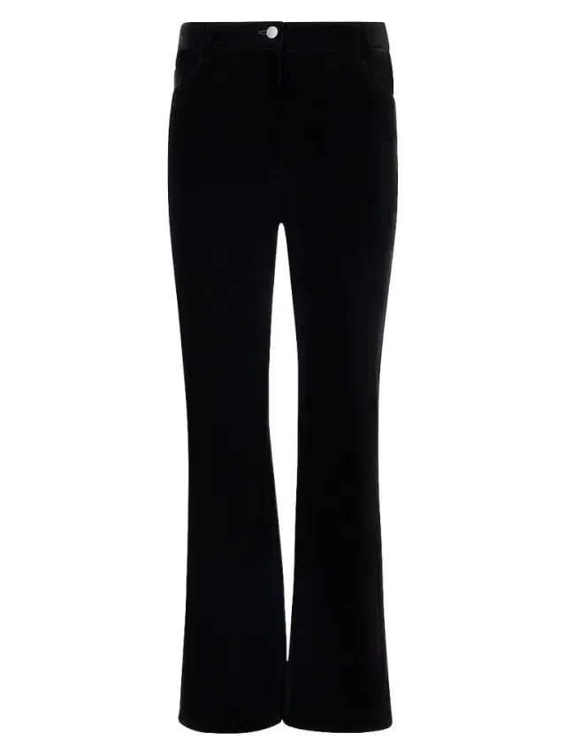 Akris punto Women's Cali Stretch Velvet Bootcut Pants - Black