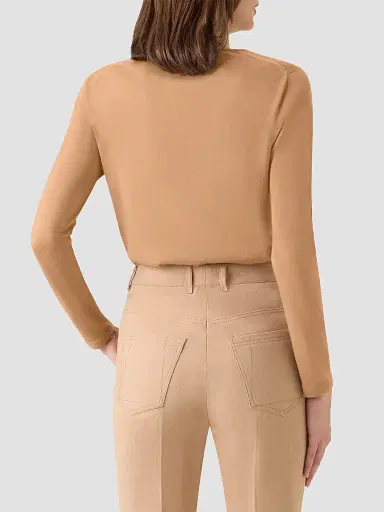 Akris Women's Fine-Gauge Knit Cashmere-Silk Sweater | Thumbnail 3 Akris Women's Fine-Gauge Knit Cashmere-Silk Sweater | Thumbnail 3