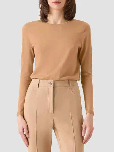 Akris Women's Fine-Gauge Knit Cashmere-Silk Sweater | Thumbnail 4 Akris Women's Fine-Gauge Knit Cashmere-Silk Sweater | Thumbnail 4