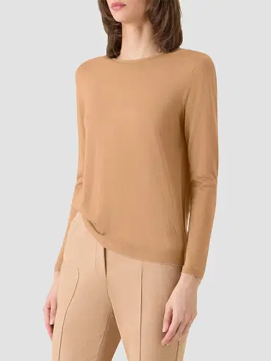 Akris Women's Fine-Gauge Knit Cashmere-Silk Sweater | Thumbnail 5 Akris Women's Fine-Gauge Knit Cashmere-Silk Sweater | Thumbnail 5
