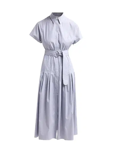 Akris Women's Belted Cotton Midi Dress | Thumbnail 1