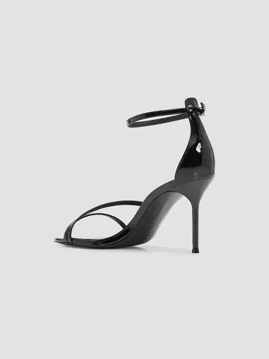 Schutz Women's Tessa 100MM Leather Sandals - Black | Thumbnail 4