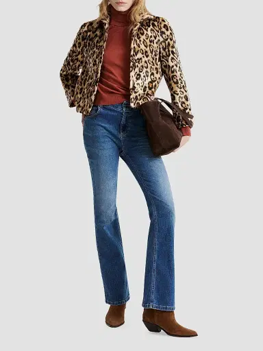 Marella Women's Boxy Pony Skin Print Jersey Jacket - Size 8 | Thumbnail 2 Marella Women's Boxy Pony Skin Print Jersey Jacket - Size 8 | Thumbnail 2