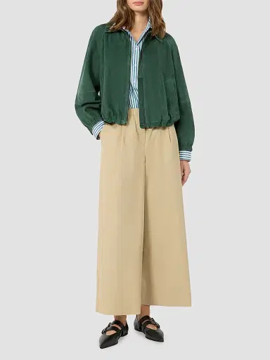 Weekend Max Mara Women's Flared Cotton Gabardine Trousers - Beige | Thumbnail 2 Weekend Max Mara Women's Flared Cotton Gabardine Trousers - Beige | Thumbnail 2