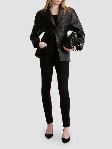 Marella Women's Skinny Stretch Cotton Trousers - Black - Size 12 | Thumbnail 2 Marella Women's Skinny Stretch Cotton Trousers - Black - Size 12 | Thumbnail 2