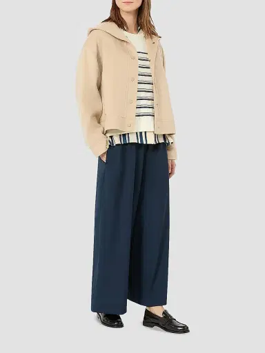 Weekend Max Mara Women's Double Wool Hooded Jacket - Sand - Size 6 | Thumbnail 2