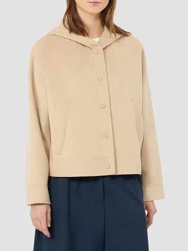 Weekend Max Mara Women's Double Wool Hooded Jacket - Sand - Size 6 | Thumbnail 3