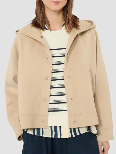 Weekend Max Mara Women's Double Wool Hooded Jacket - Sand - Size 6 | Thumbnail 5