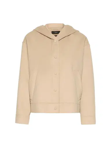 Weekend Max Mara Women's Double Wool Hooded Jacket - Sand - Size 6 | Thumbnail 1