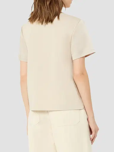 Weekend Max Mara Women's Satin Crew Neck T-Shirt - | Thumbnail 4
