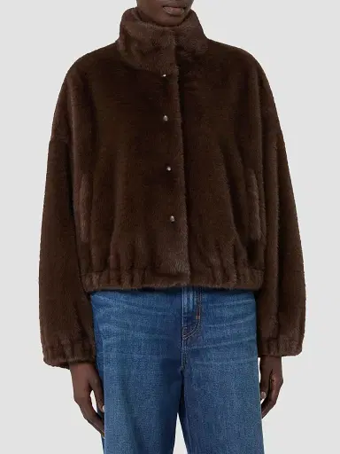 Weekend Max Mara Women's Fluffy Textured Short Jacket - Brown | Thumbnail 3