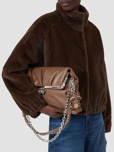 Weekend Max Mara Women's Fluffy Textured Short Jacket - Brown | Thumbnail 5