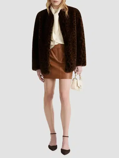 Marella Women's Animal Print Coat - Cocoa - Size 12 | Thumbnail 2 Marella Women's Animal Print Coat - Cocoa - Size 12 | Thumbnail 2