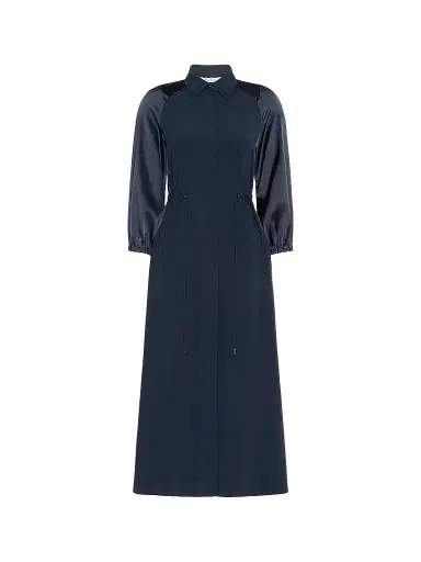 Max Mara Women's Satin Shirt Dress - Ultramarine | Thumbnail 1 Max Mara Women's Satin Shirt Dress - Ultramarine | Thumbnail 1