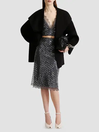 Marella Women's Sequinned and Beaded Skirt - Medium Grey - Size XXL | Thumbnail 2 Marella Women's Sequinned and Beaded Skirt - Medium Grey - Size XXL | Thumbnail 2