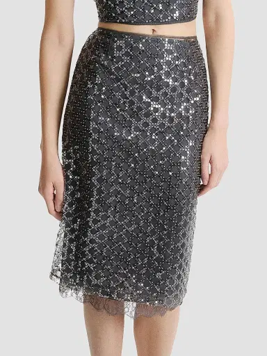 Marella Women's Sequinned and Beaded Skirt | Thumbnail 3 Marella Women's Sequinned and Beaded Skirt | Thumbnail 3