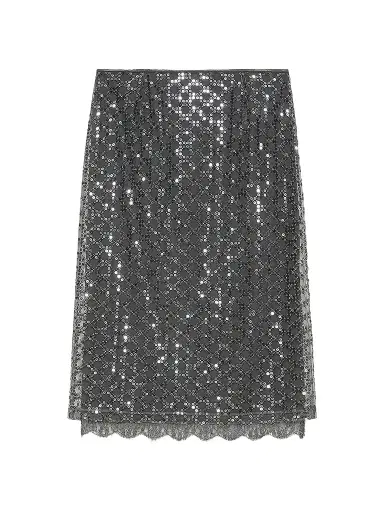 Marella Women's Sequinned and Beaded Skirt - Medium Grey - Size XXL | Thumbnail 1 Marella Women's Sequinned and Beaded Skirt - Medium Grey - Size XXL | Thumbnail 1
