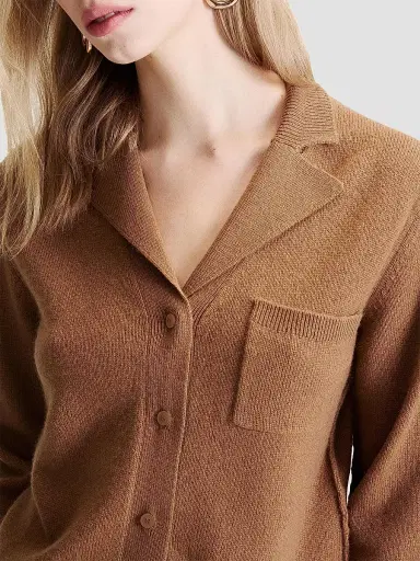 Marella Women's Boxy Cashmere and Wool Shirt Jacket - Camel - Size XXL | Thumbnail 5 Marella Women's Boxy Cashmere and Wool Shirt Jacket - Camel - Size XXL | Thumbnail 5