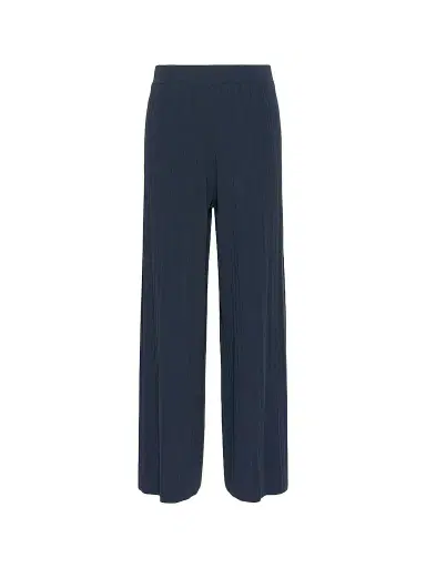 Weekend Max Mara Women's Plisse Pleated Viscose Yarn Trousers - Navy - Size XL | Thumbnail 1 Weekend Max Mara Women's Plisse Pleated Viscose Yarn Trousers - Navy - Size XL | Thumbnail 1