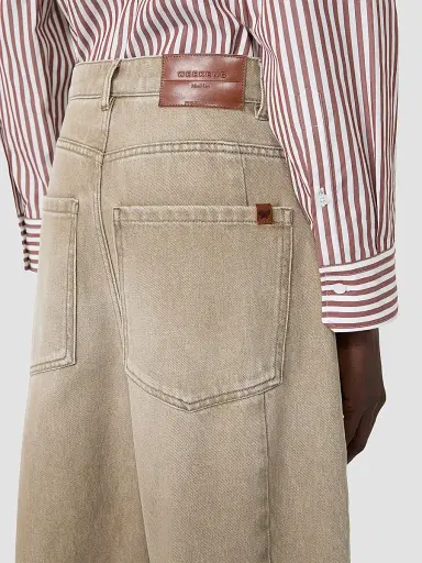 Weekend Max Mara Women's Worn Look Denim Barrel Leg Jeans - Beige | Thumbnail 5 Weekend Max Mara Women's Worn Look Denim Barrel Leg Jeans - Beige | Thumbnail 5
