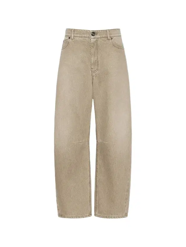 Weekend Max Mara Women's Worn Look Denim Barrel Leg Jeans - Beige