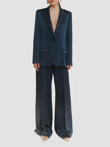 Marella Women's Satin Trousers - Aviation - Size 14 | Thumbnail 2