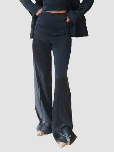 Marella Women's Satin Trousers - Aviation - Size 14 | Thumbnail 3