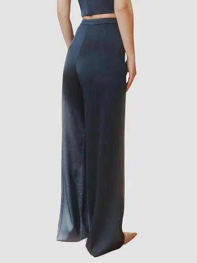 Marella Women's Satin Trousers - Aviation - Size 14 | Thumbnail 4