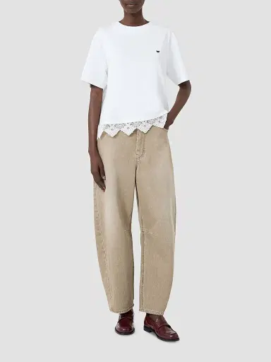Weekend Max Mara Women's Boxy Fit Cotton T-Shirt - White - Size XL | Thumbnail 2 Weekend Max Mara Women's Boxy Fit Cotton T-Shirt - White - Size XL | Thumbnail 2