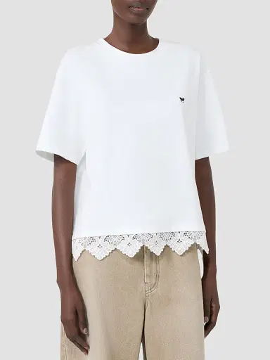 Weekend Max Mara Women's Boxy Fit Cotton T-Shirt - White - Size XL | Thumbnail 3 Weekend Max Mara Women's Boxy Fit Cotton T-Shirt - White - Size XL | Thumbnail 3