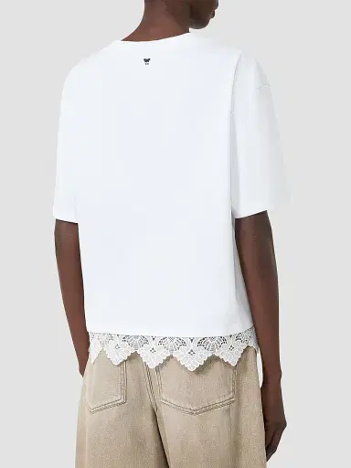 Weekend Max Mara Women's Boxy Fit Cotton T-Shirt - White - Size XL | Thumbnail 4 Weekend Max Mara Women's Boxy Fit Cotton T-Shirt - White - Size XL | Thumbnail 4
