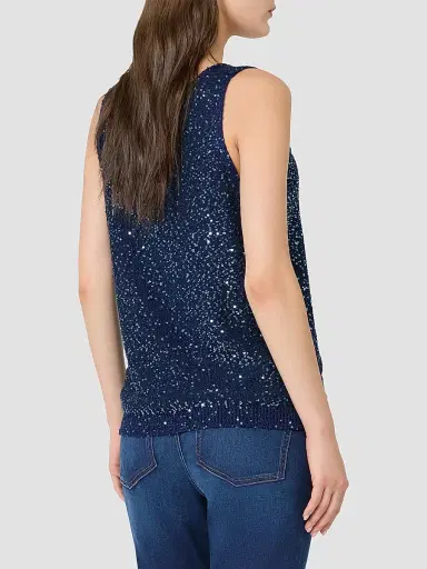 Weekend Max Mara Women's Sleeveless Sweater with Sequin Detail | Thumbnail 4